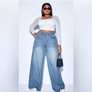 NWOT SHEIN CURVE WIDE LEG JEANS